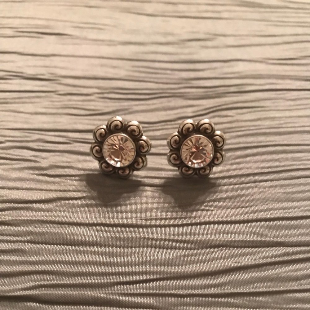 Brighton Silver and Crystal Earrings